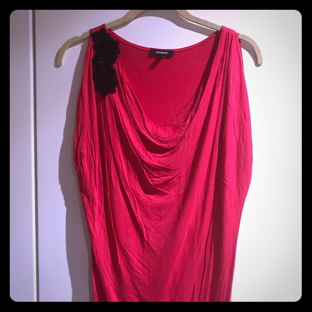 Express Pink appliqué tank